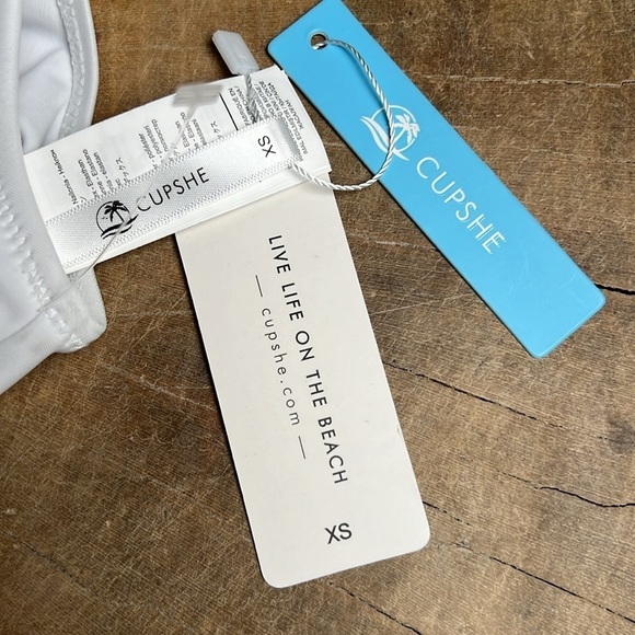 Cupshe NWT XS Orange And White Bowknot One piece Swimsuit. A190 - Picture 5 of 5